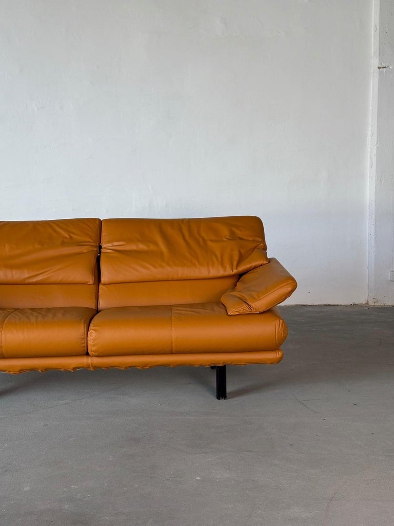 B&B Italia “Alanda” Sofa in Caramel Leather – Fully Restored