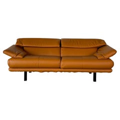 B&B Italia Sofá "Alanda" de piel color caramelo - Completamente restaurado Excelente estado