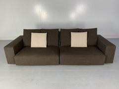 B&B Italia “Andy ’13” 2-Seat Sofa, in Dark-Brown Fabric