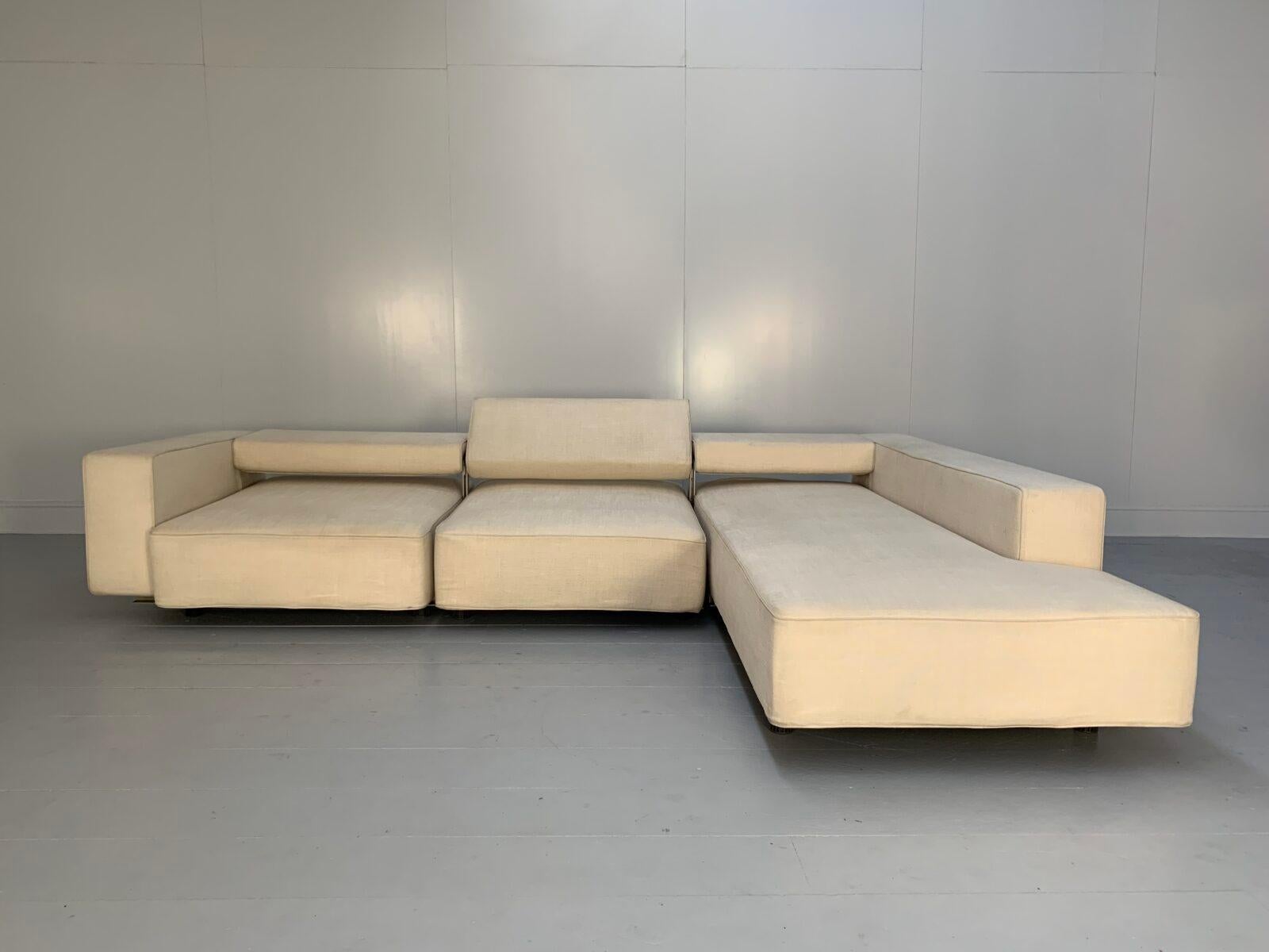 B&B Italia “Andy '13” L-Shape Sofa - In Neutral Fabric For Sale 6