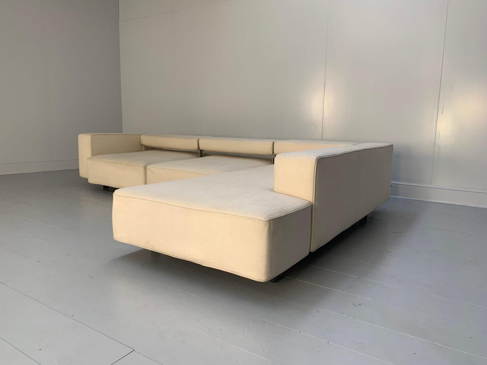 B&B Italia “Andy '13” L-Shape Sofa - In Neutral Fabric In Good Condition For Sale In Barrowford, GB
