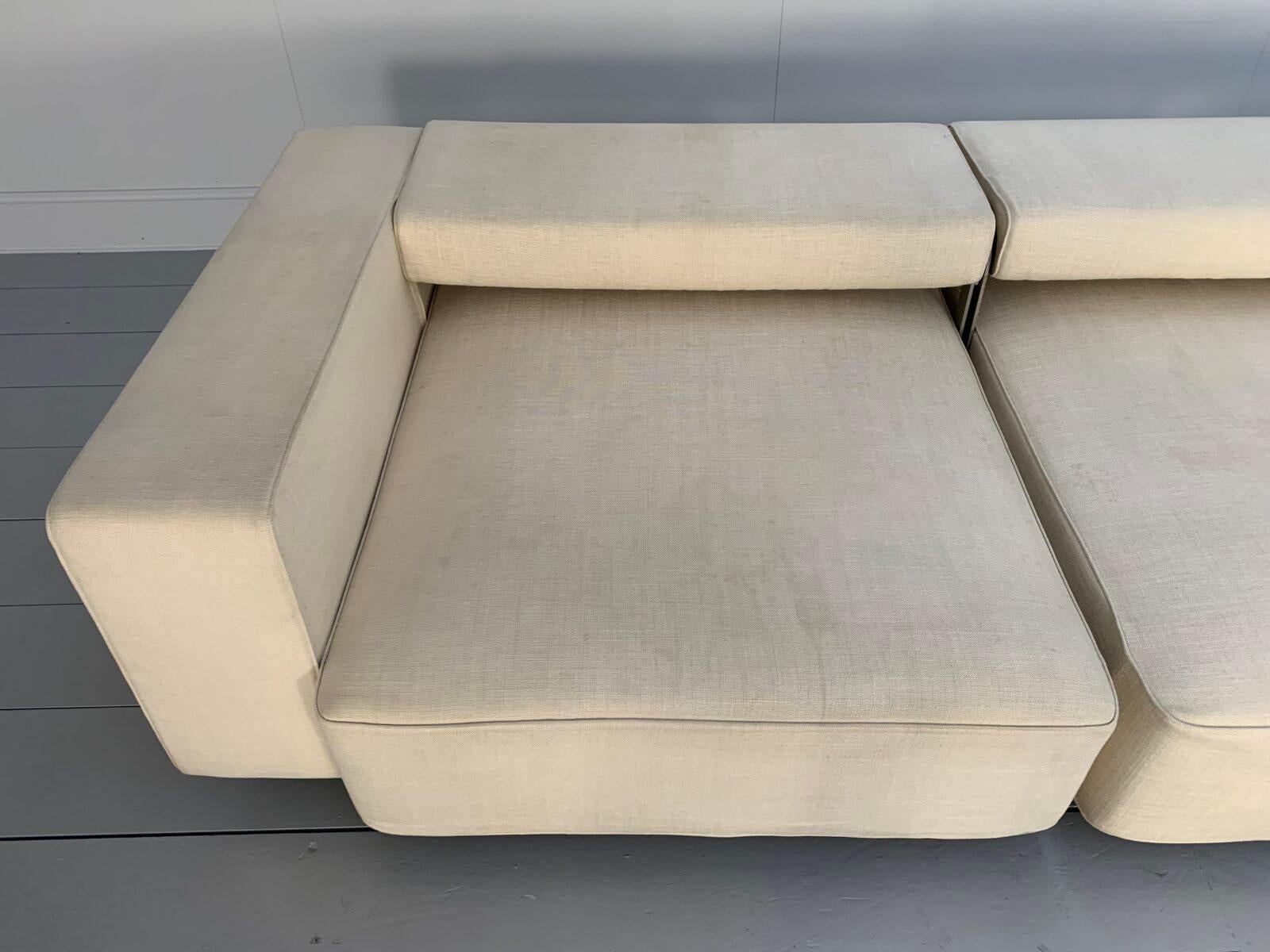 Contemporary B&B Italia “Andy '13” L-Shape Sofa - In Neutral Fabric For Sale