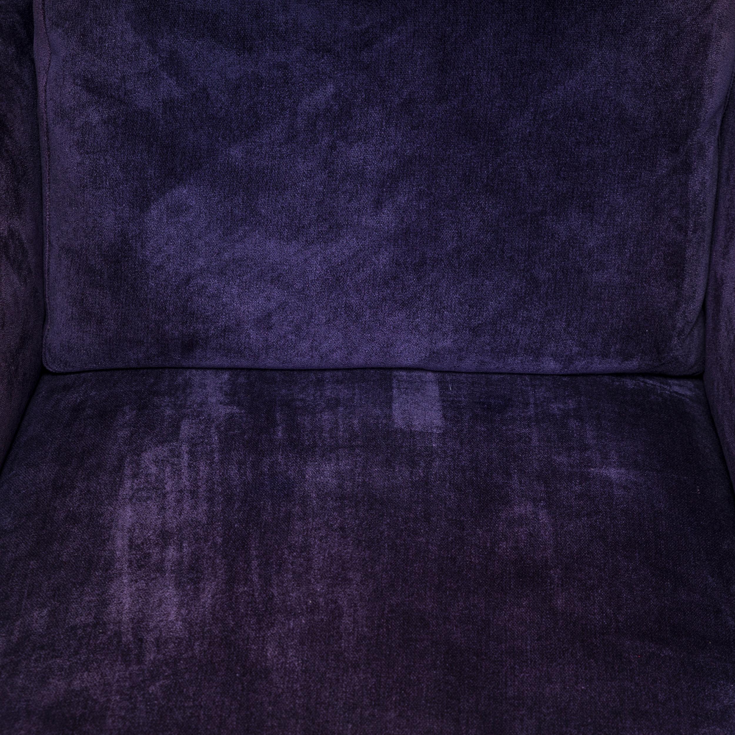B&B Italia Antonio Citterio Dark Purple Fabric Harry Armchairs, Set of 2 For Sale 4
