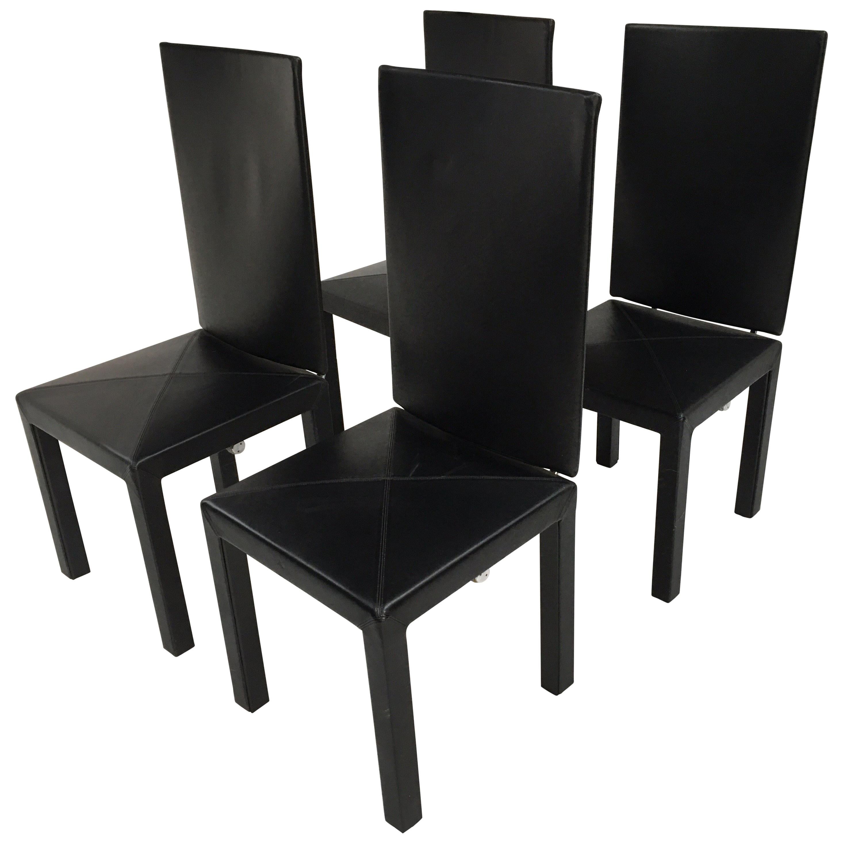 B&B Italia Arcadia Tallback Dining Chairs by Paolo Piva, circa 1980s For Sale