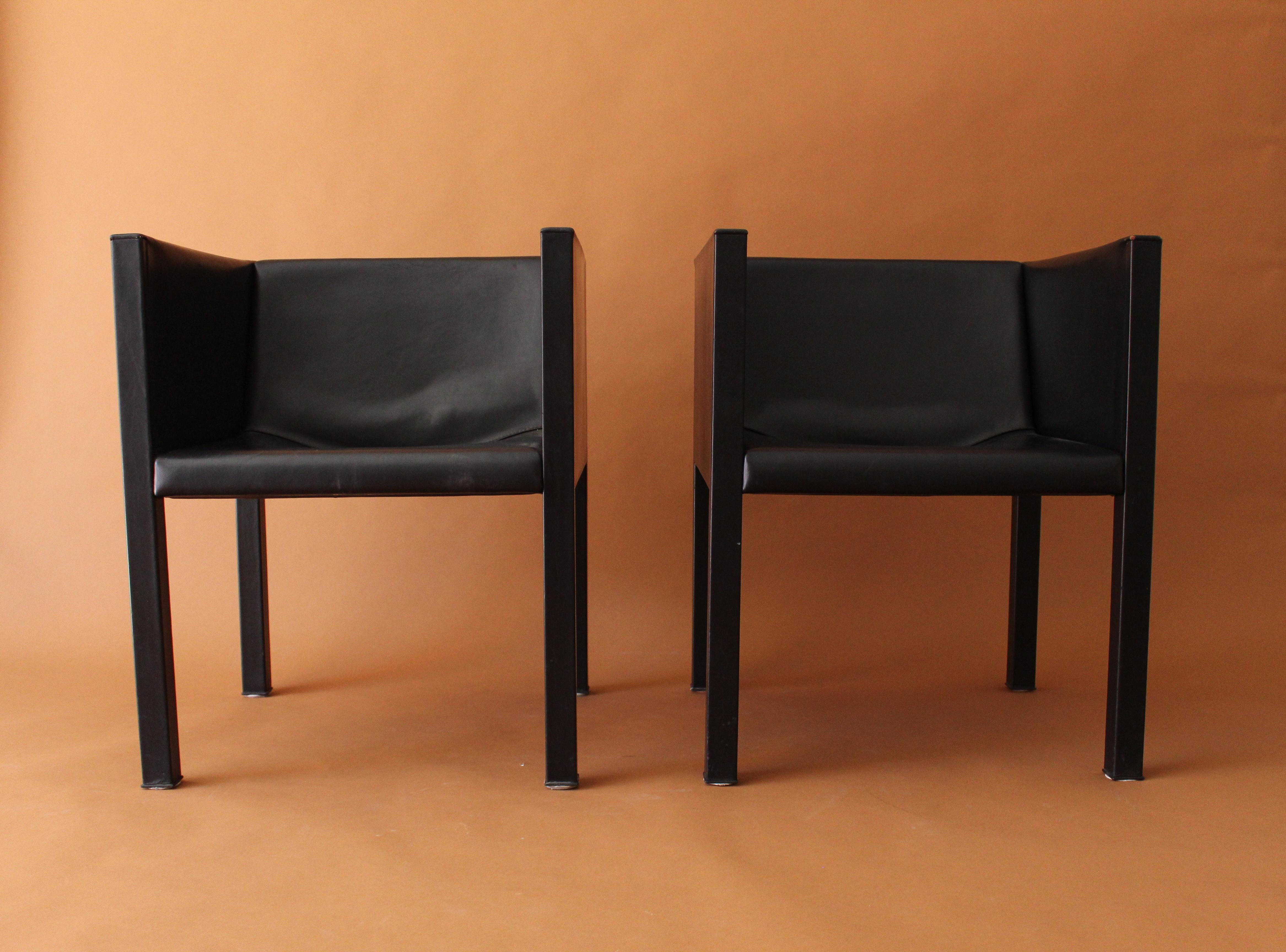 Post-Modern B&B Italia Arm Chairs Attributed to Mario Bellini