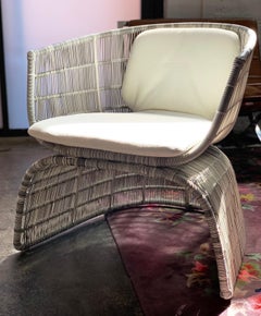 B&B Italia Armchair Crinoline, Patricia Urquiola, Black & White, Indoor, Outdoor