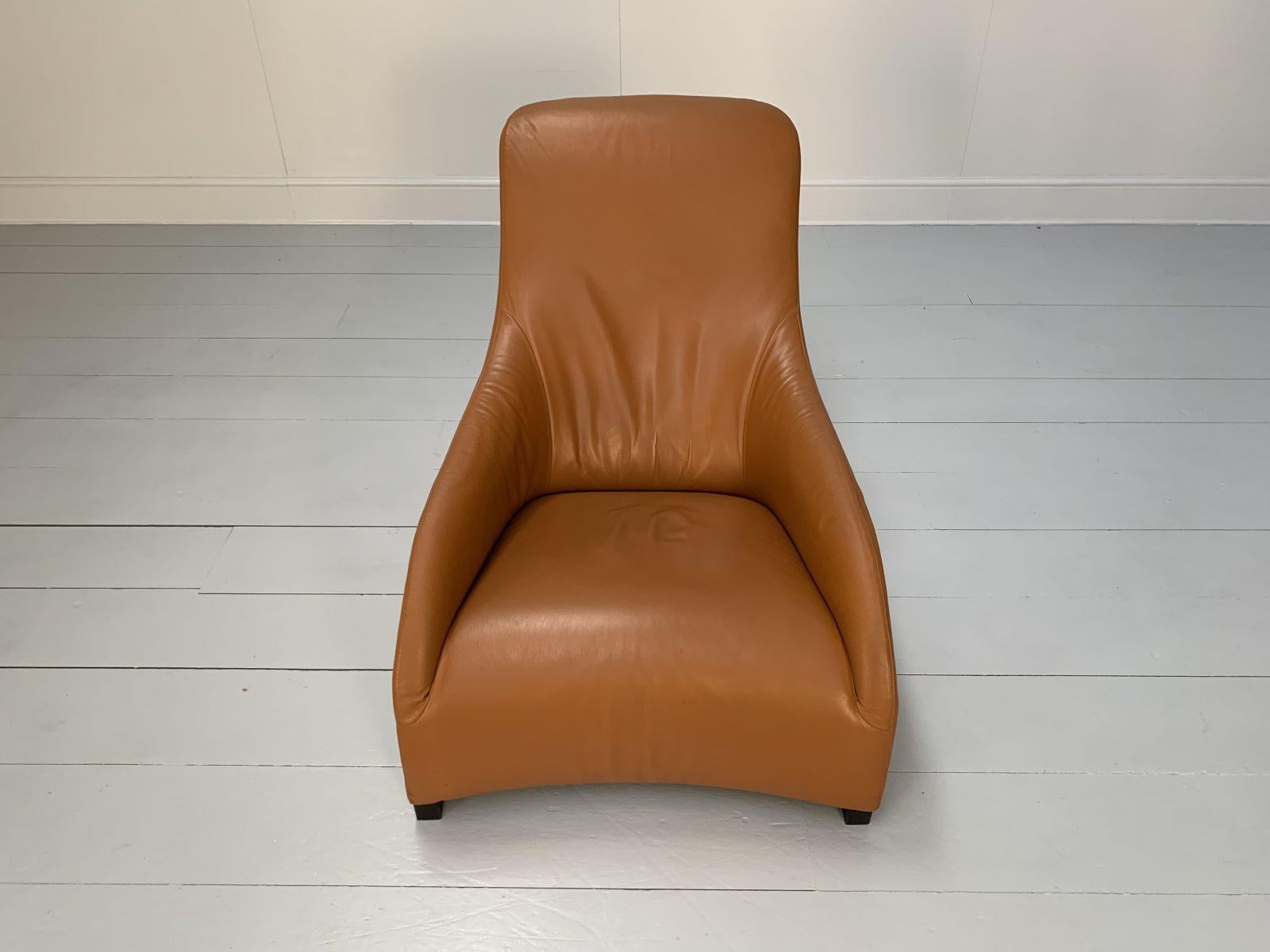 B&B Italia Armchairs – “MAXALTO KALOS 9750” – In Tan Brown “ALFA” Leather  For Sale 3