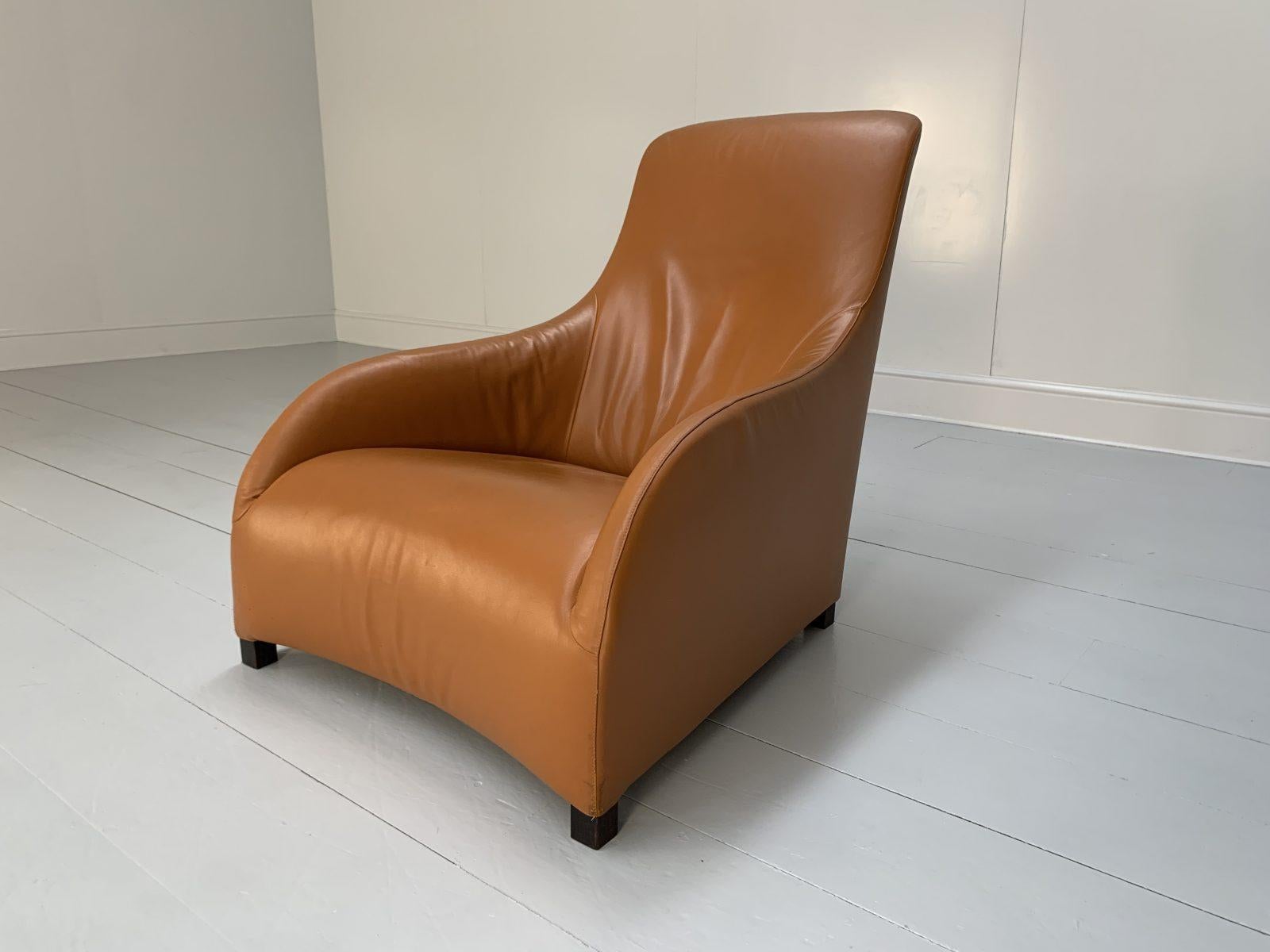 B&B Italia Armchairs – “MAXALTO KALOS 9750” – In Tan Brown “ALFA” Leather  For Sale 4