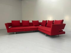 B&B Italia "Arne" Divano a 6 posti a L - In Tessuto Rosso