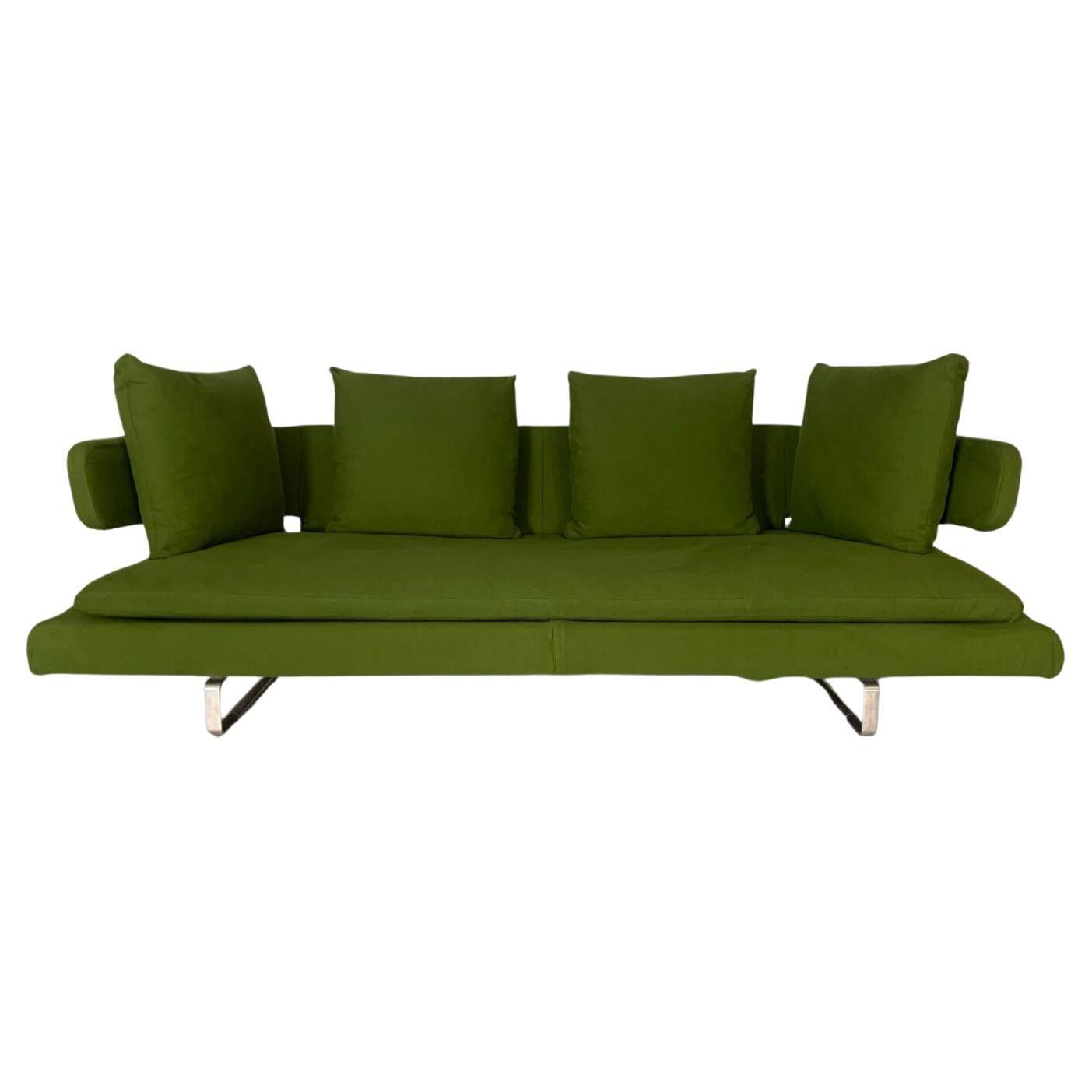 B&B Italia "Arne A252C" 3-Seat Sofa - In Green Fabric For Sale