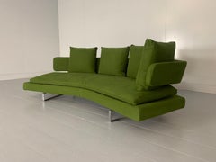 B&B Italia "Arne A257CD" 3-Seat Curved Sofa - In Green Fabric