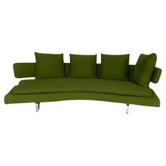 B&B Italia "Arne A257CD" 3-Seat Curved Sofa - In Green Fabric