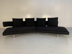 B&B Italia “Arne A320CS” 3-Seat Curved Sofa, in Black Wool