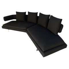 Used B&B Italia “Arne A320CS” 3-Seat Curved Sofa, in Black Wool