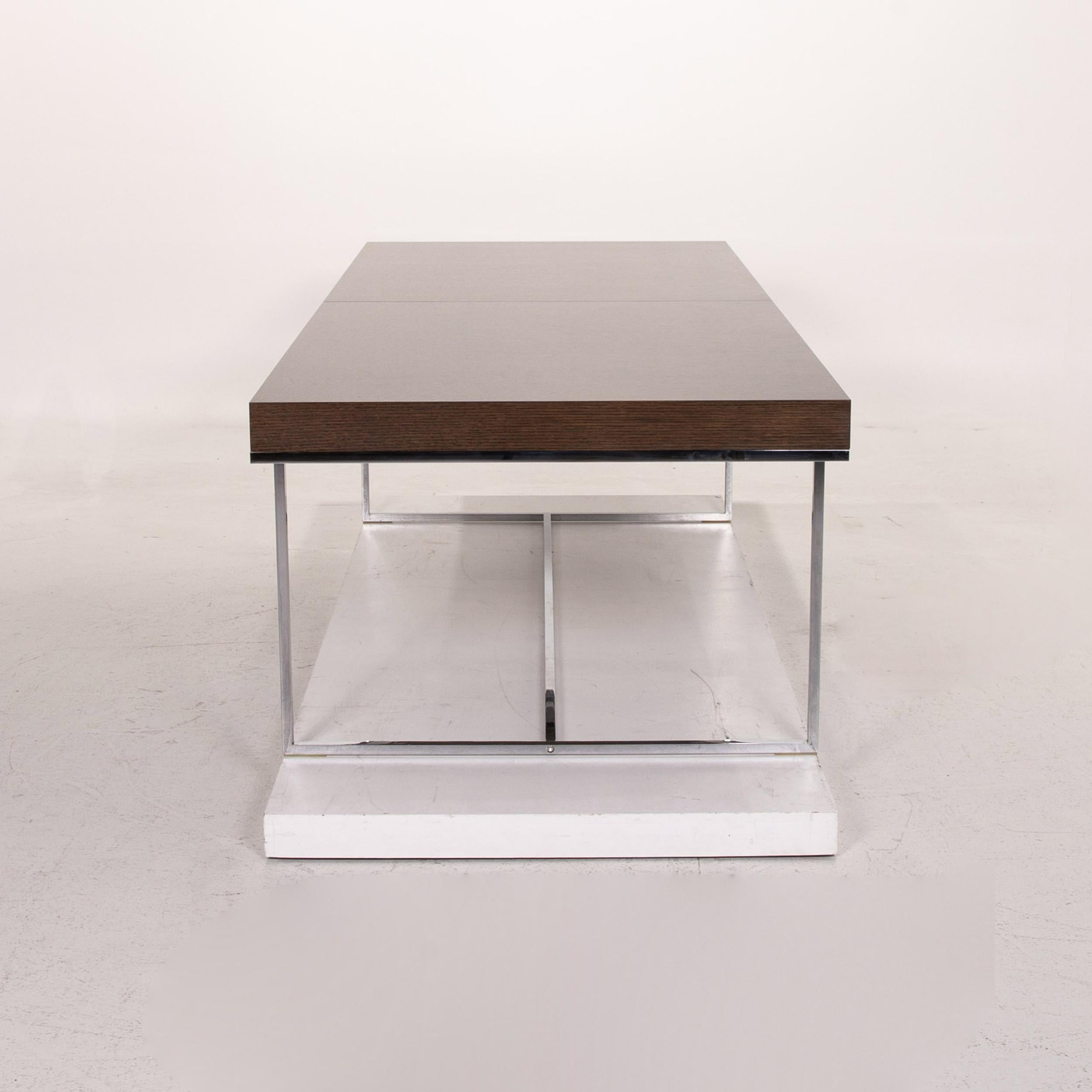B&B Italia Athos 12 Wood Metal Dining Table Extendable For Sale 3