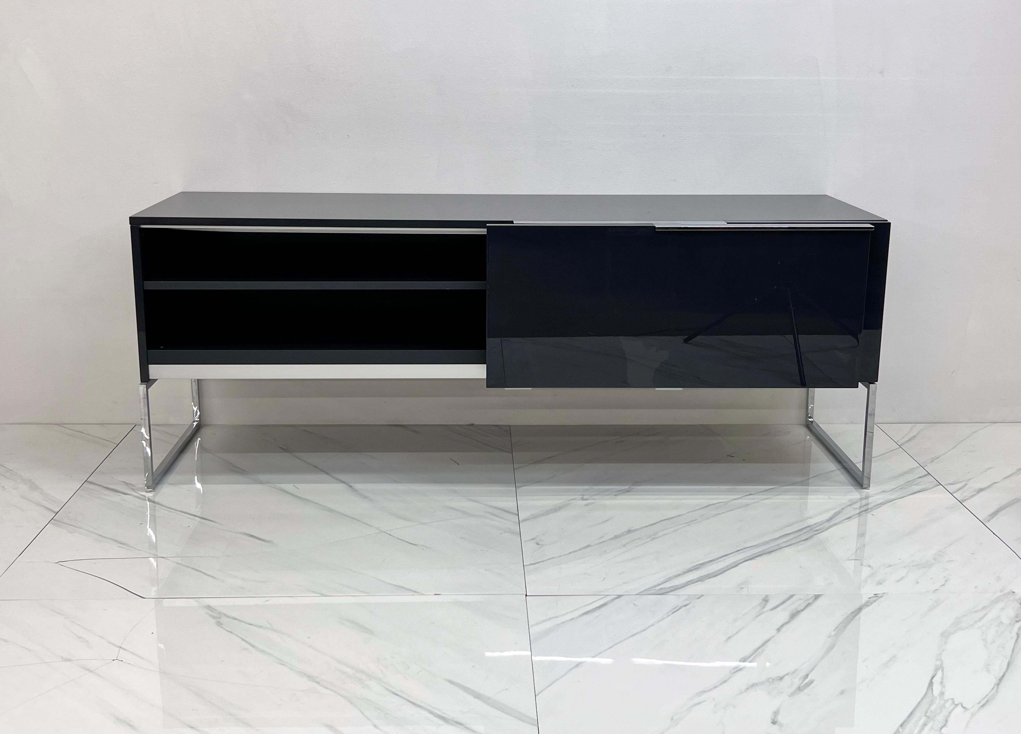 Stainless Steel B&b Italia Athos Credenza, Paolo Piva, 2000's