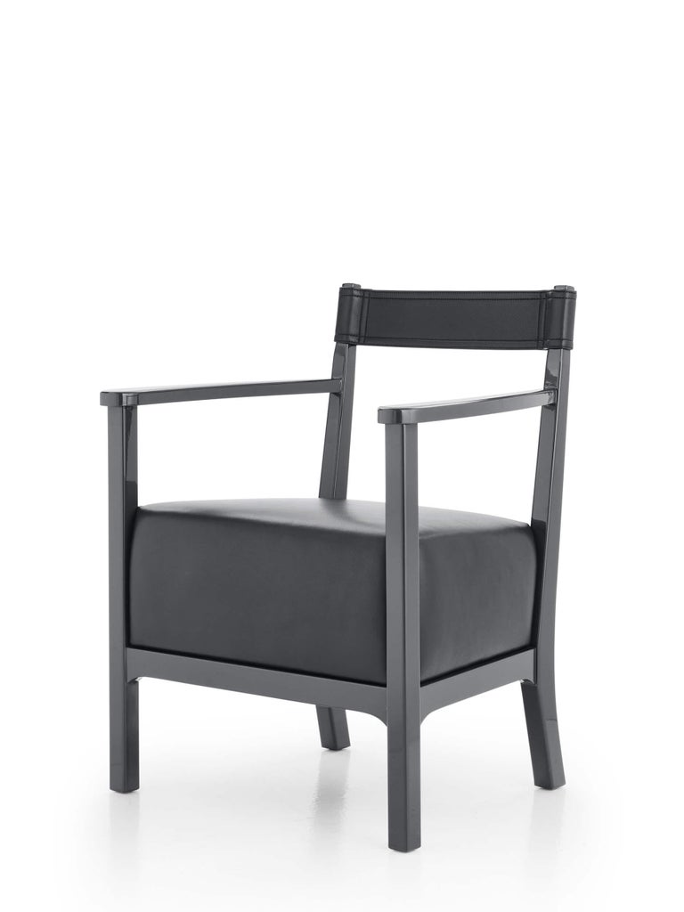 Luigi Caccia Dominioni loved to surprise but never to shock. His objects are a play on scale and proportion as you can see in Chinotto. With a wave of a magic wand this scaled down armchair is extraordinarily comfortable. It’s a miniature