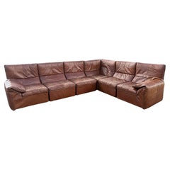 B&B Italia Baia Leather Sectional Sofa by Antonio Citterio & Paolo Nava 1970