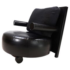 B&B Italia Baisity leather armchair by Antonio Citterio, 1980