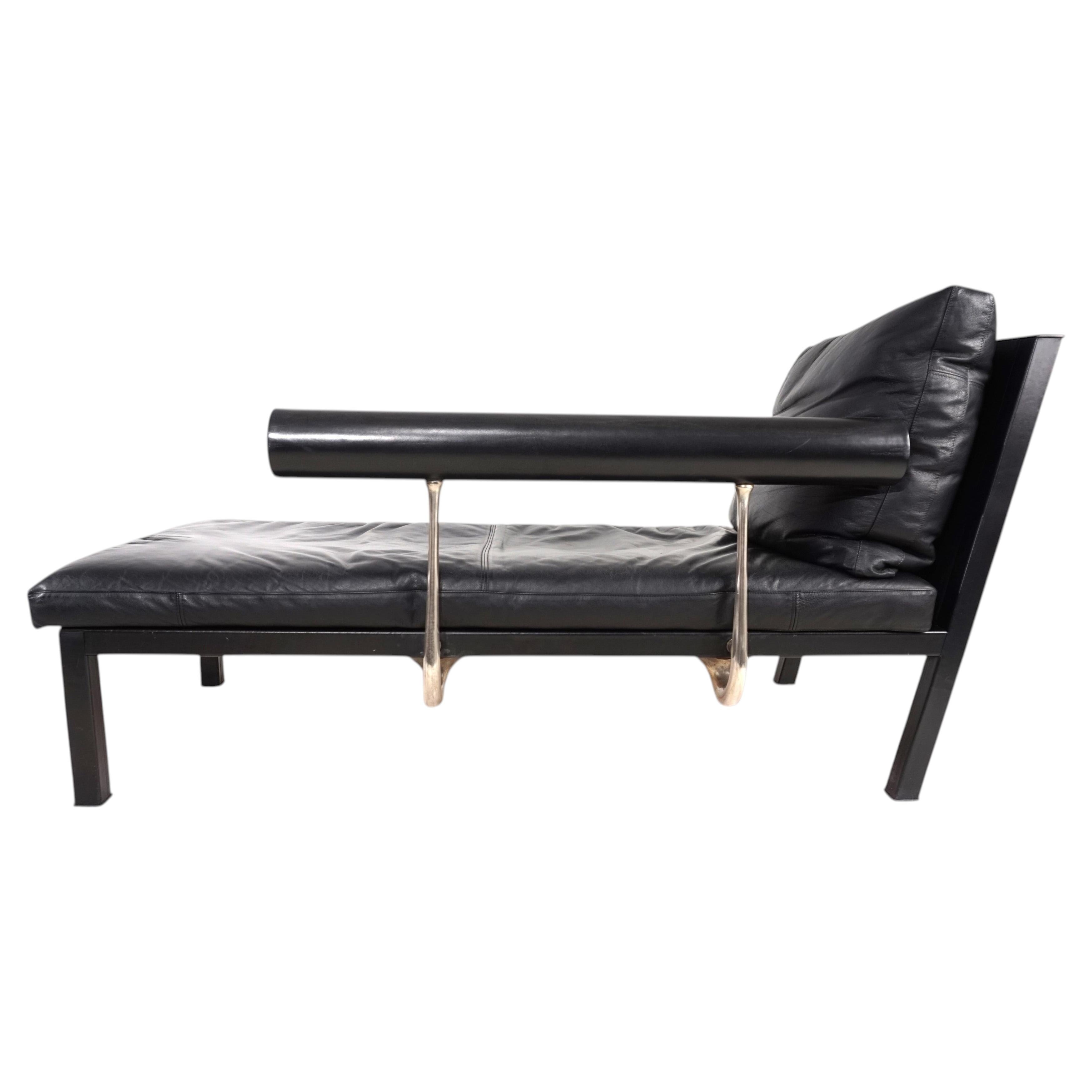 B&B Italia Baisity Chaiselongue / Tagesbett aus Leder von Antonio Citterio, 1980