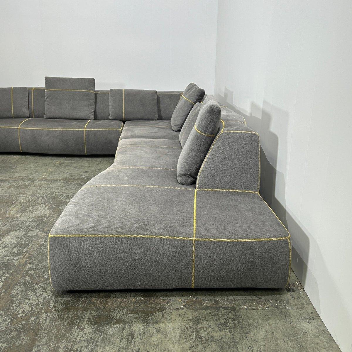 Steel B&B Italia Bend Sofa by Patricia Urquiola For Sale