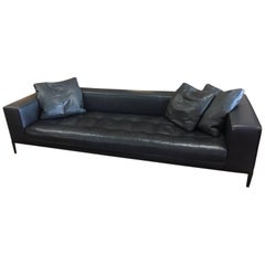 B&B Italia Black Leather Sofa