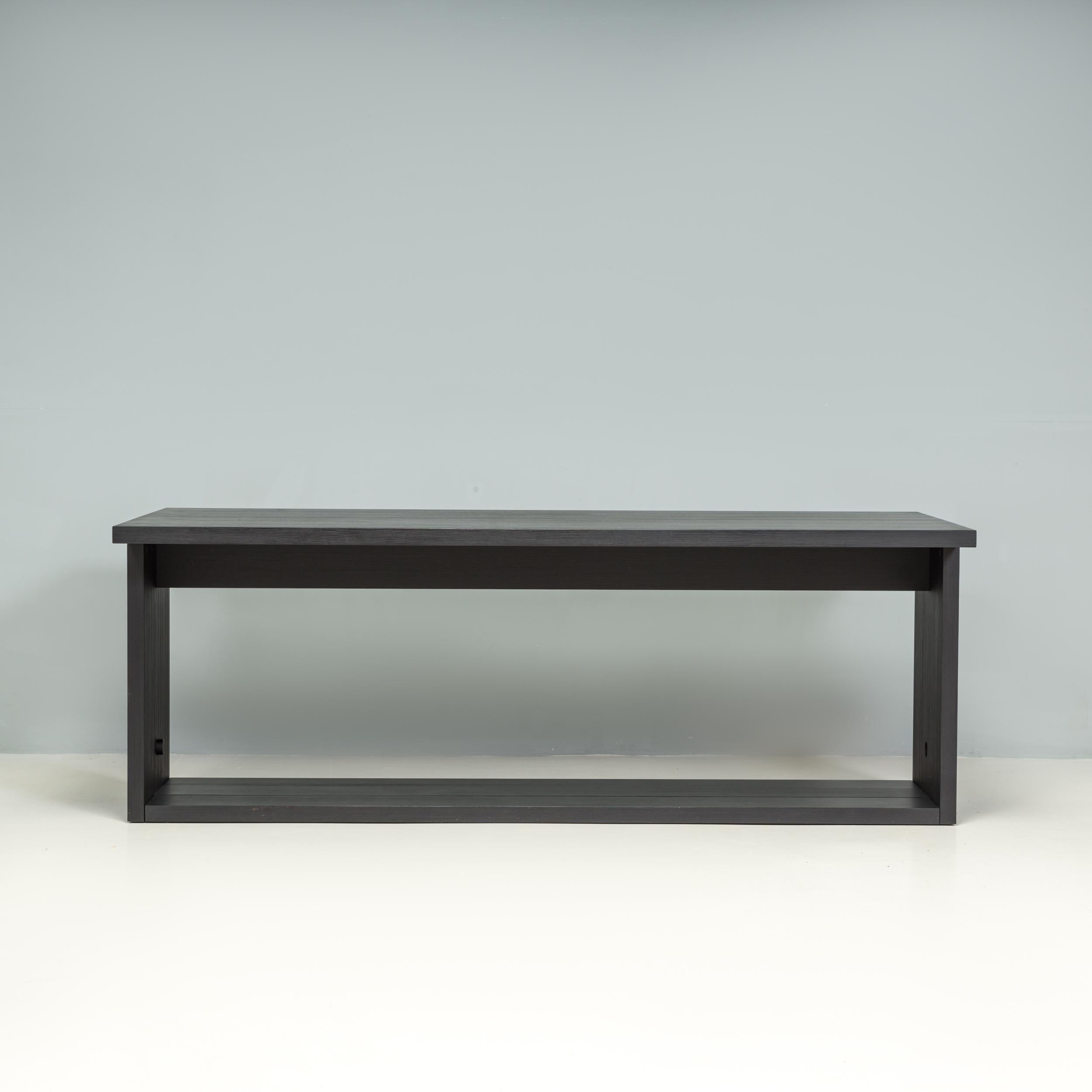 B&B Italia by Antonio Citterio Argo Brushed Black Oak Dining Table In Good Condition For Sale In London, GB