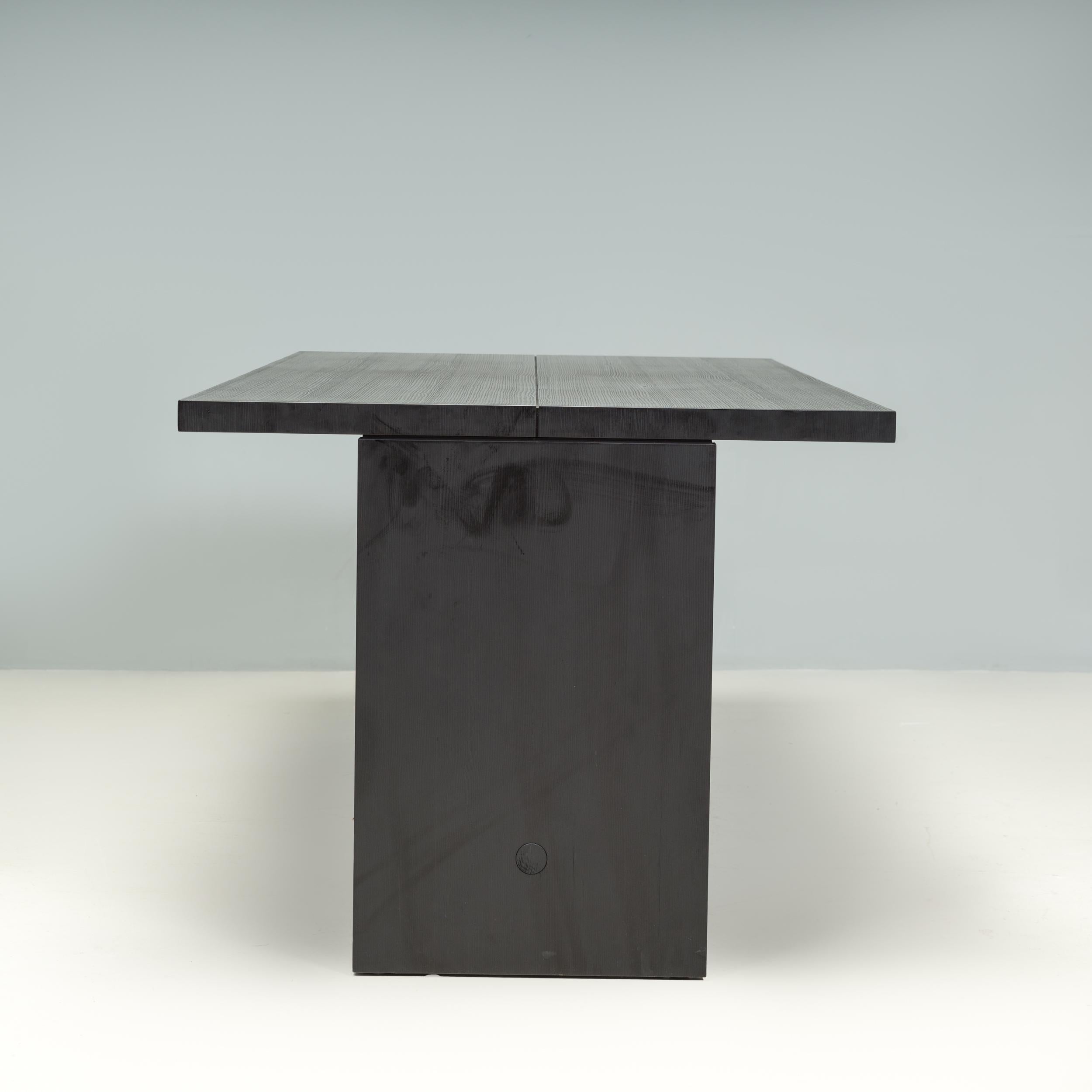 Contemporary B&B Italia by Antonio Citterio Argo Brushed Black Oak Dining Table For Sale