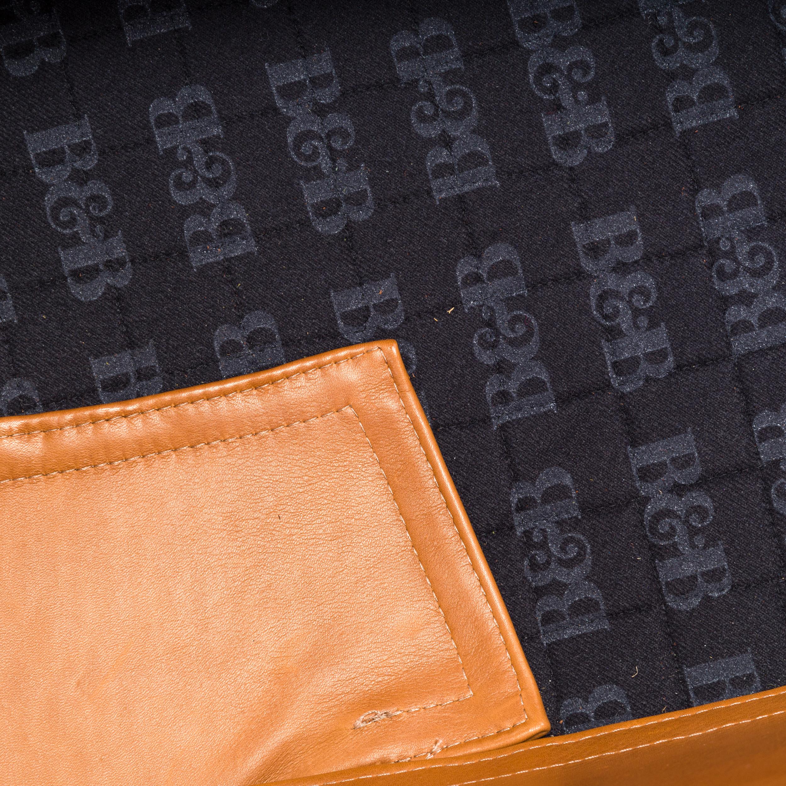 B&B Italia by Antonio Citterio Brown Leather A252C Arne Four Seater Sofa 9