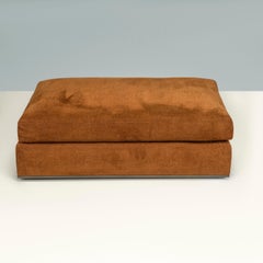 B&B Italia by Antonio Citterio Brauner Samt-Ottoman Richard