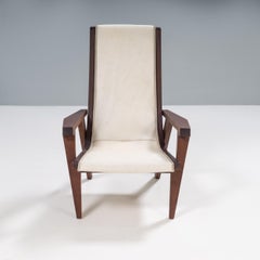 B&B Italia by Antonio Citterio Cream Pony Hair Leather J.J. Armchair