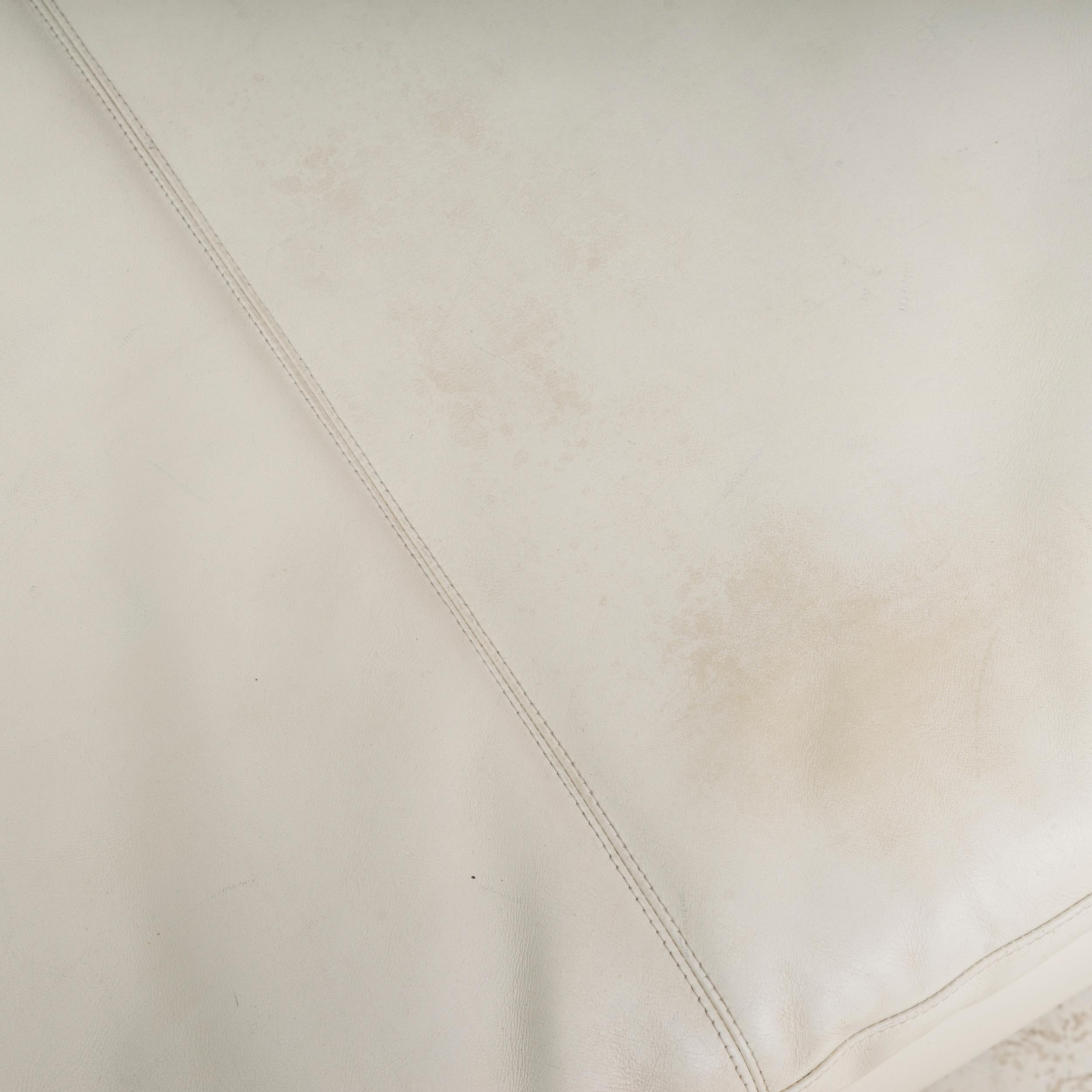 B&B Italia by Antonio Citterio Elfenbeinfarbenes Leder Charles Ecksofa 8