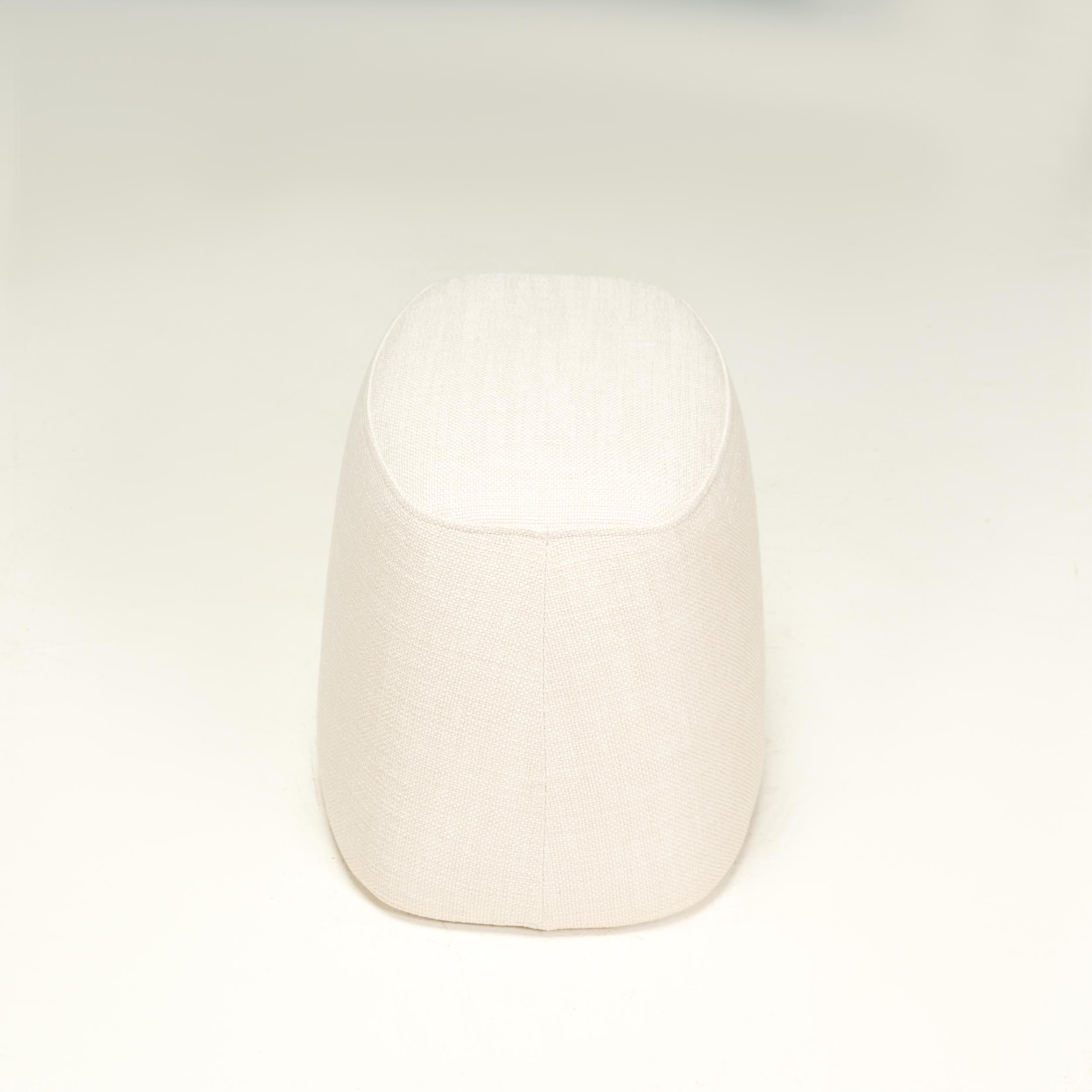 Contemporary B&B Italia by Antonio Citterio Ivory Fabric Frank Ottomans, Set of 2