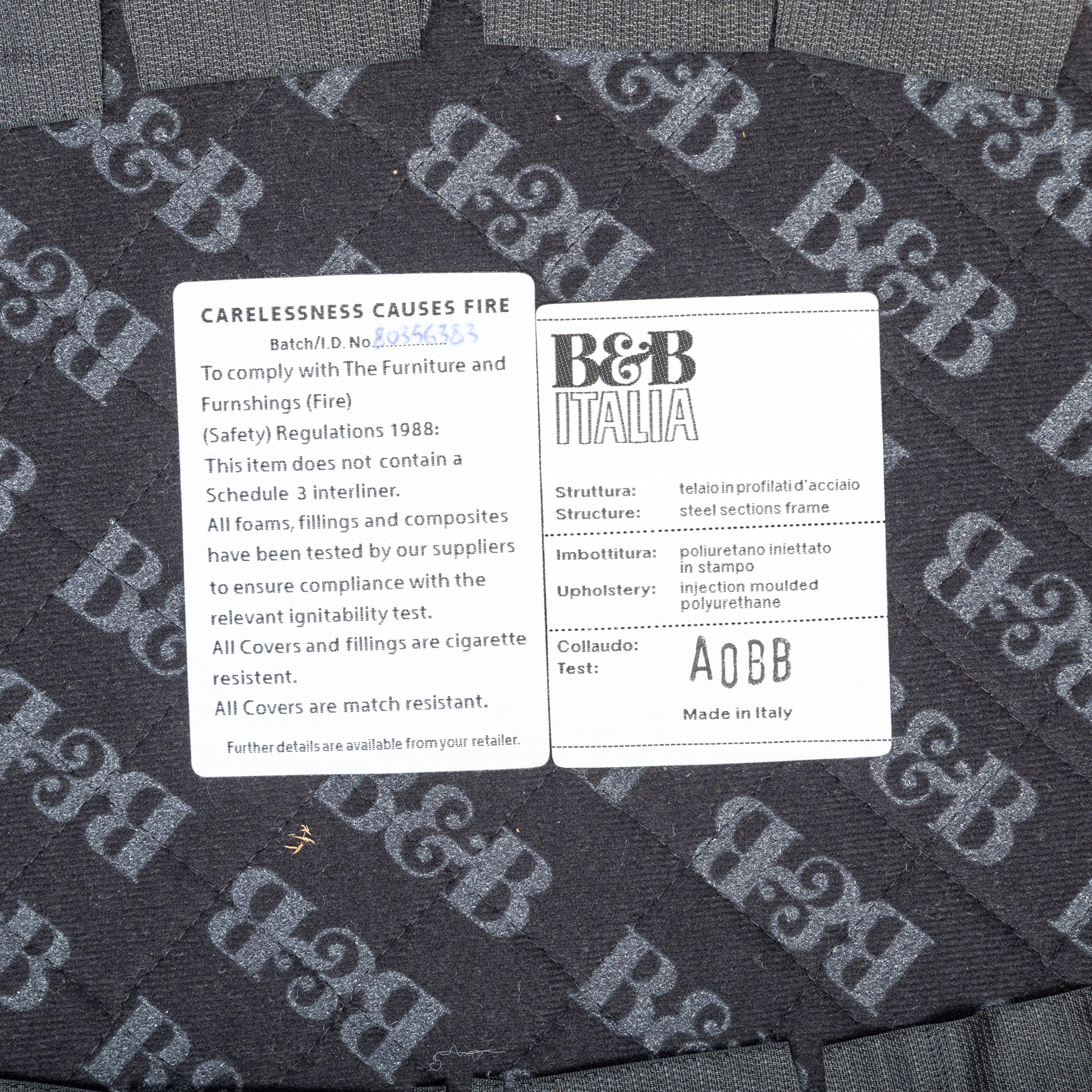 B&B Italia by Antonio Citterio Ivory Fabric Frank Ottomans, Set of 2 3