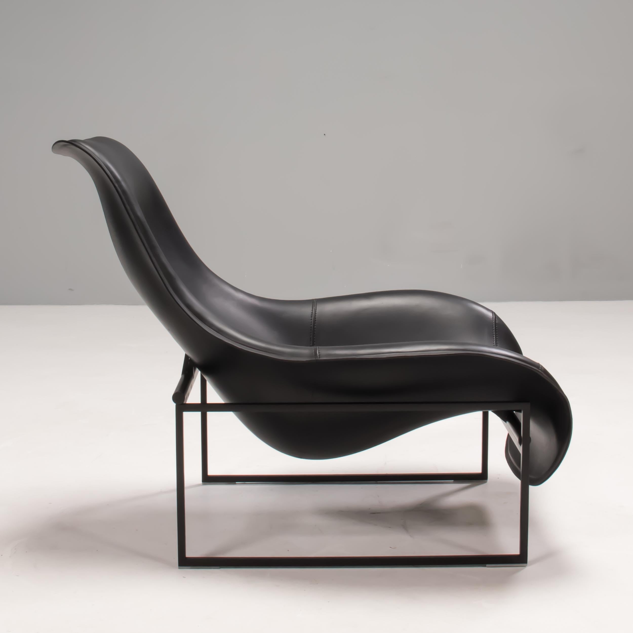 b&b italia leather chair