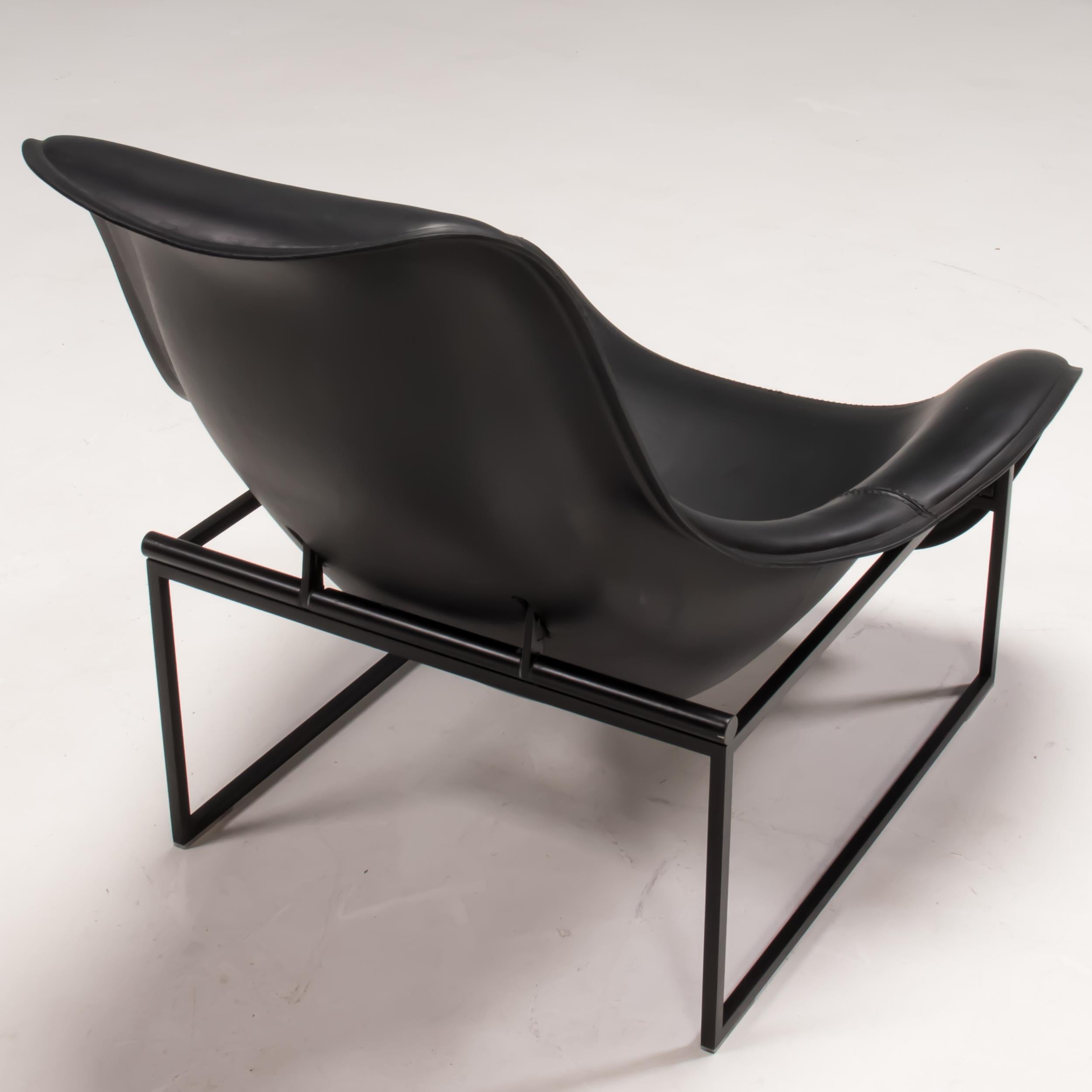 Italian B&B Italia by Antonio Citterio Mart Relax Mprn_1 Black Leather Lounge Chair