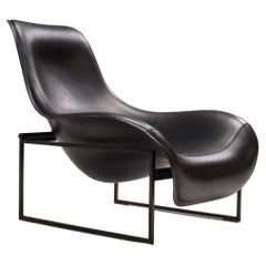 B&B Italia by Antonio Citterio Mart Relax Mprn_1 Black Leather Lounge Chair