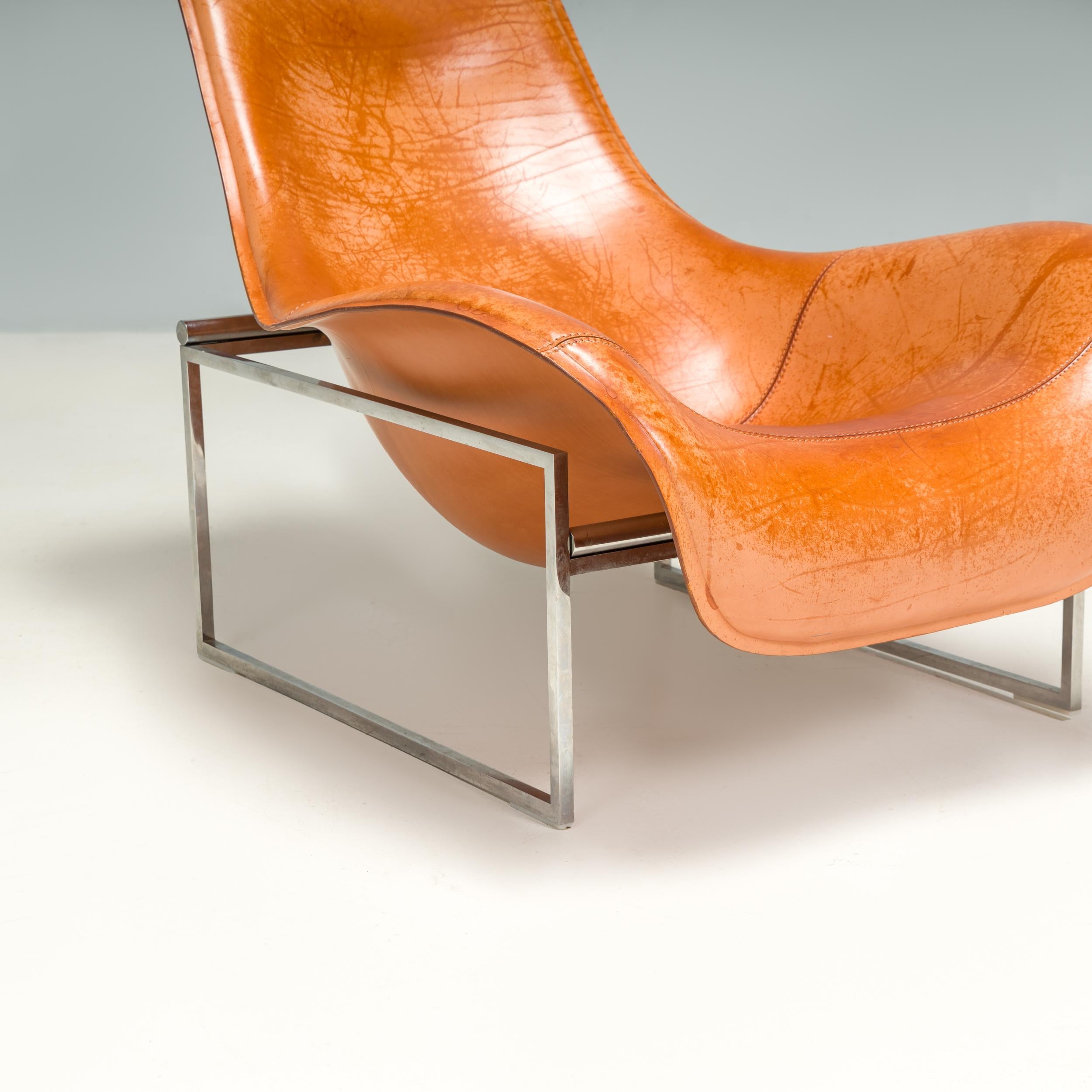 Italian B&B Italia by Antonio Citterio Mart Relax Mprn_1 Brown Leather Lounge Chair