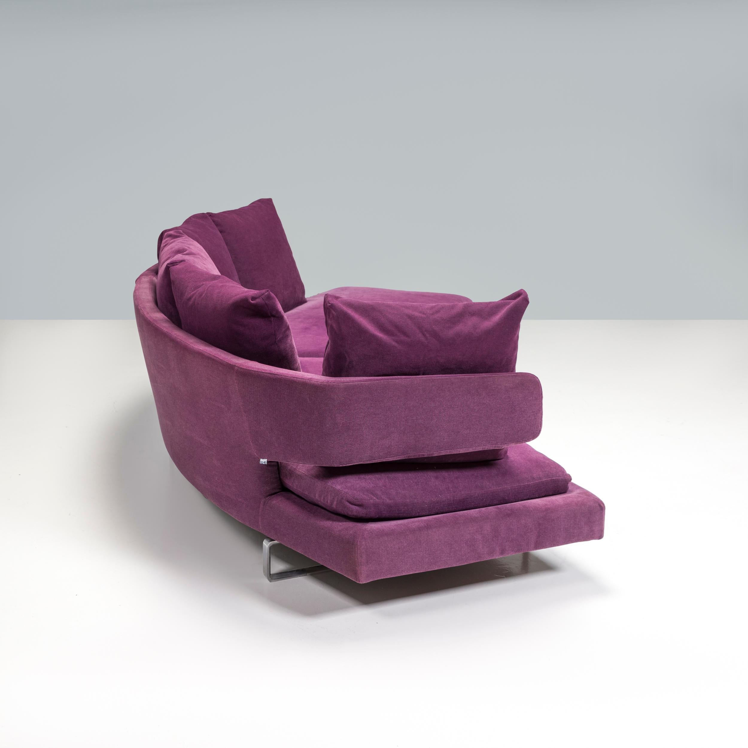 B&B Italia by Antonio Citterio Purple Fabric A320CS Arne Sofa, 2007 In Good Condition For Sale In London, GB