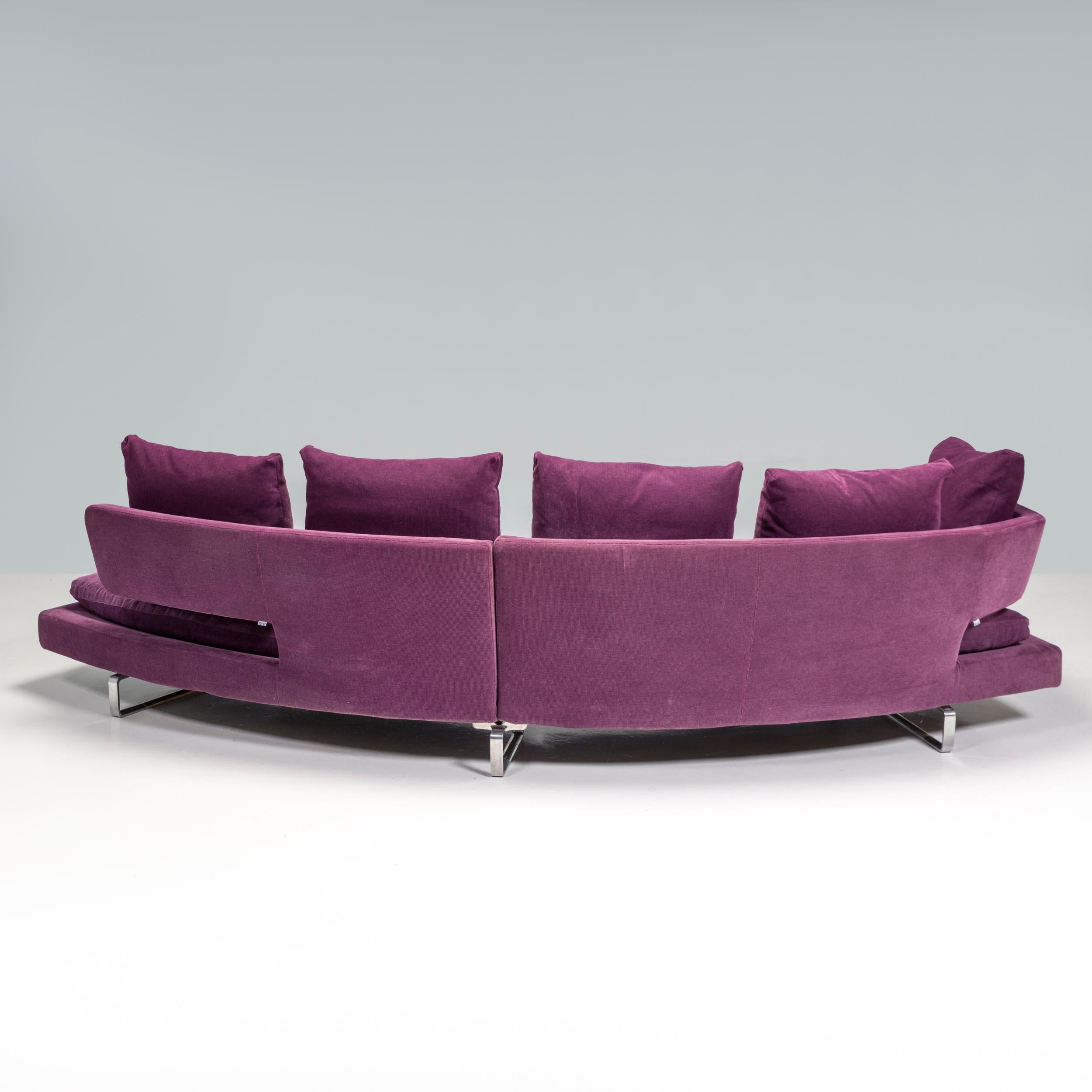 Contemporary B&B Italia by Antonio Citterio Purple Fabric A320CS Arne Sofa, 2007 For Sale