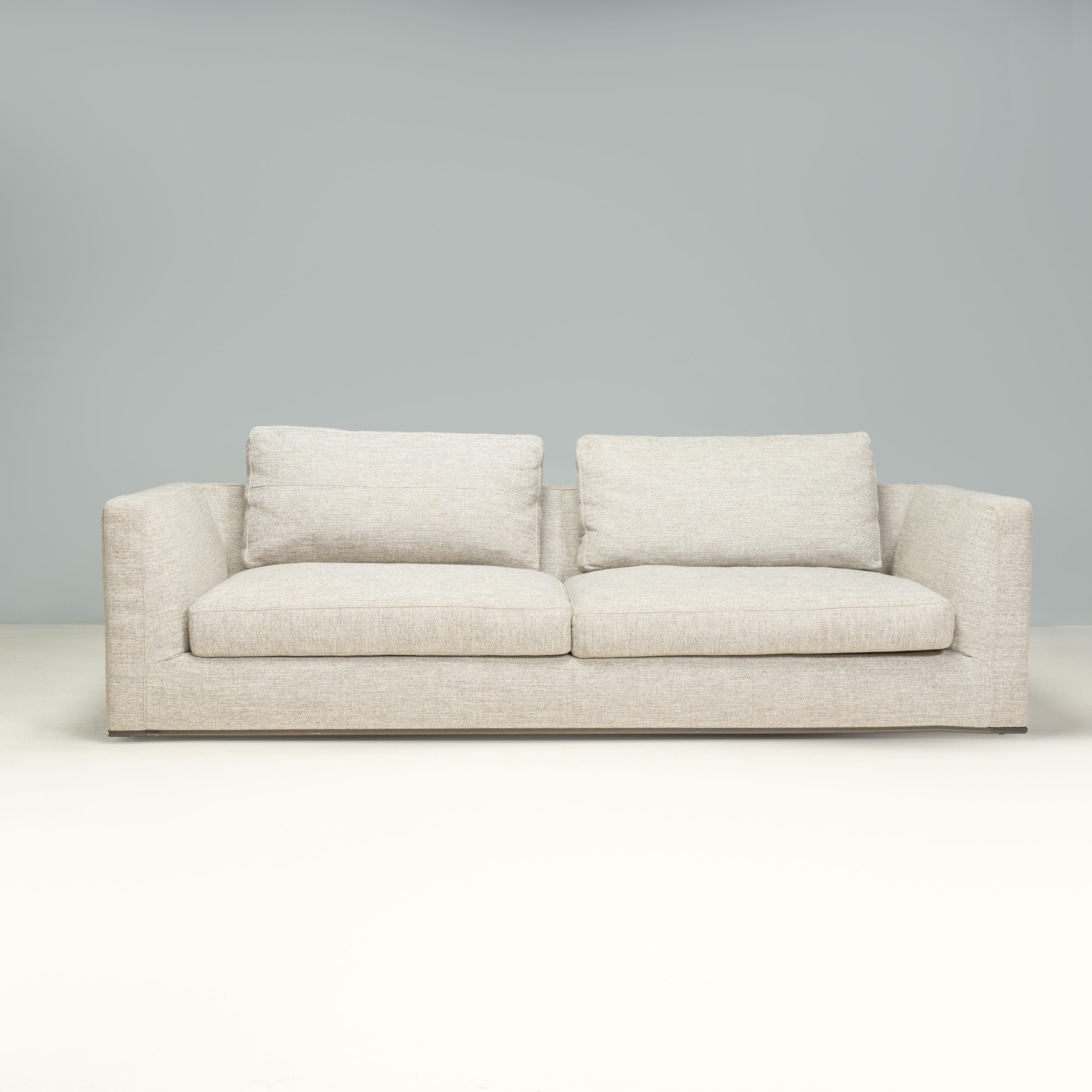 Sofa d'angle B&B Italia par Antonio Citterio Richard en tissu gris Bon état - En vente à London, GB