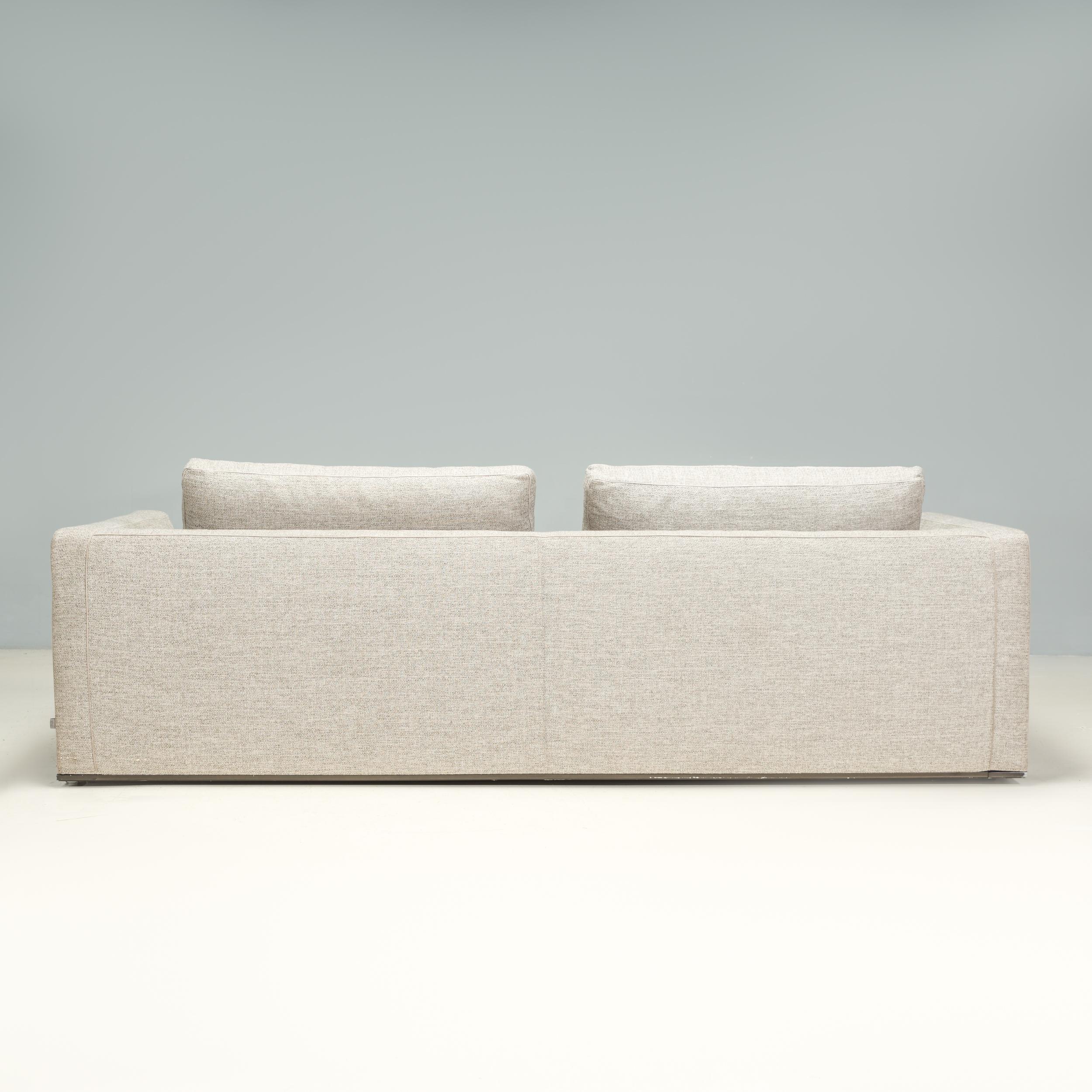B&B Italia by Antonio Citterio Richard Grey Fabric Corner Sofa For Sale 3
