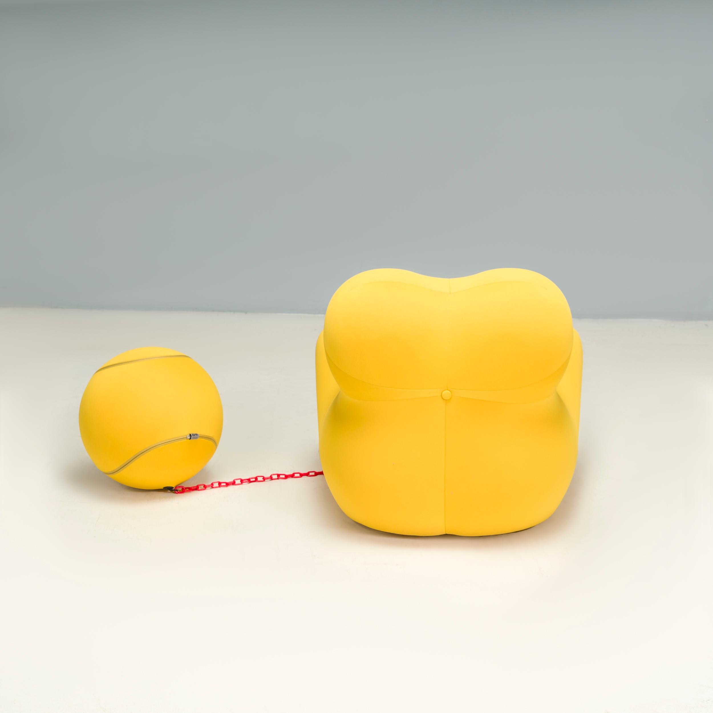 B&B Italia by Gaetano Pesce Yellow Up Junior Armchair In Excellent Condition In Basildon, London