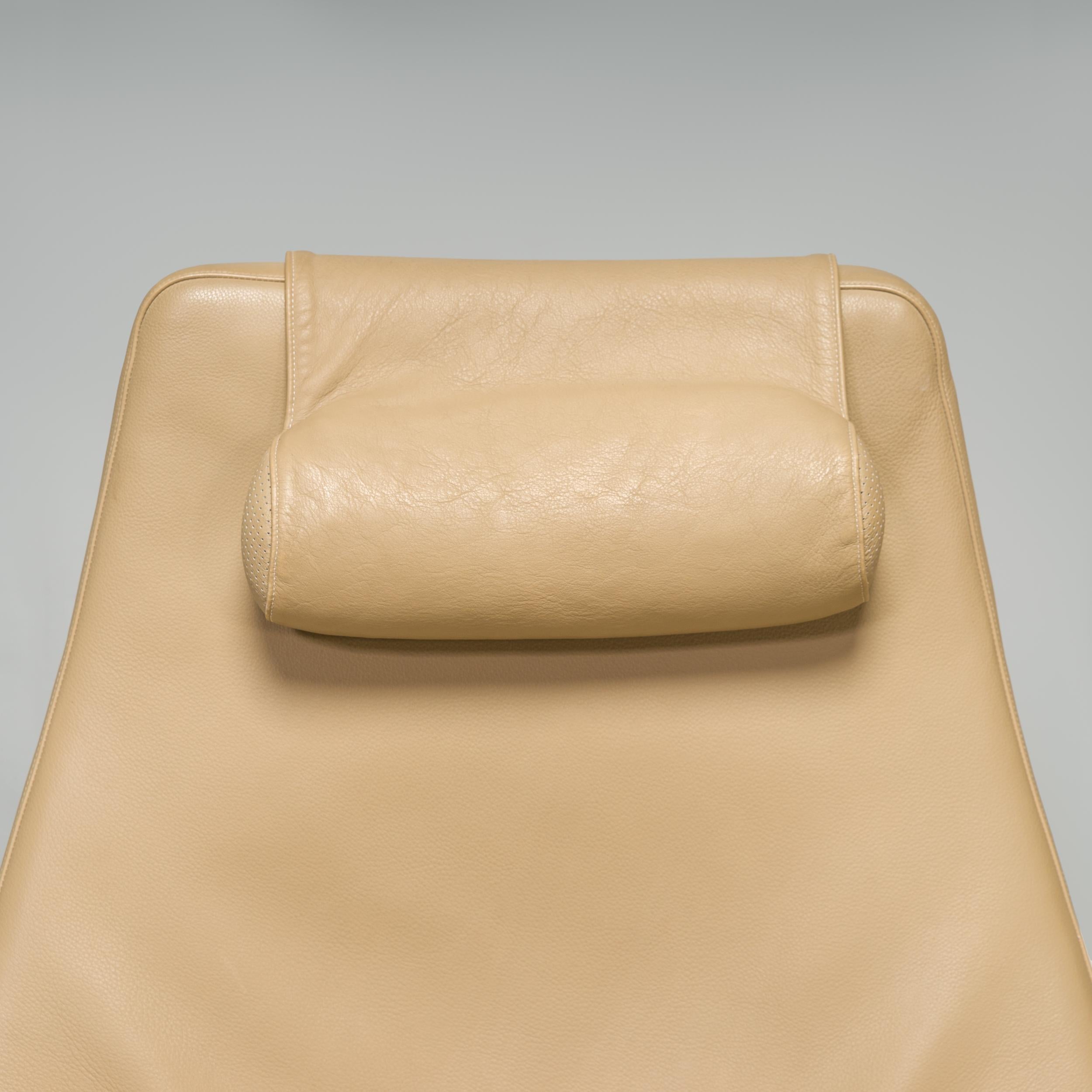 B&B Italia by Jeffrey Bernett Metropolitan ME100/1 Leather Armchair & Footstool 2