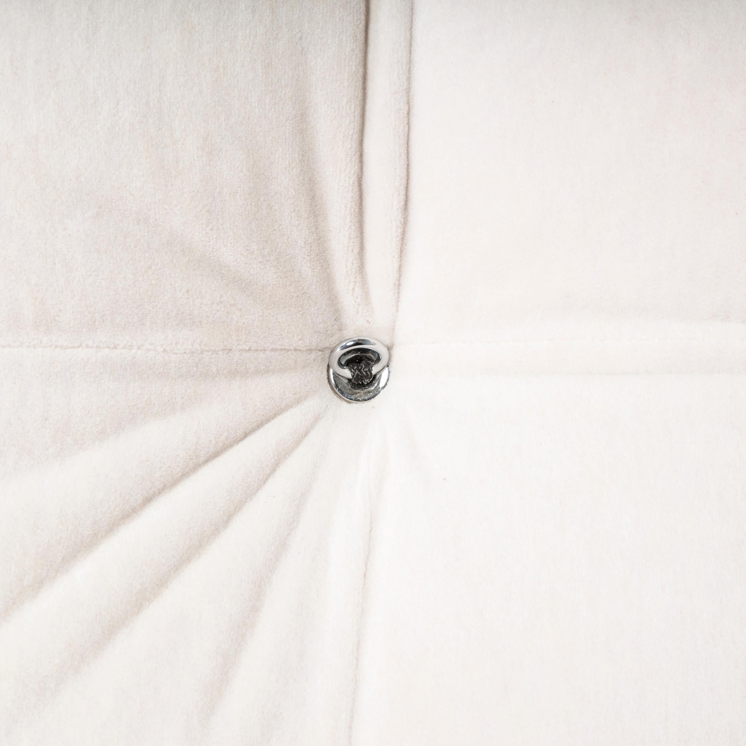 Tissu Fauteuil d'angle Camaleonda en tissu blanc B&B Italia par Mario Bellini