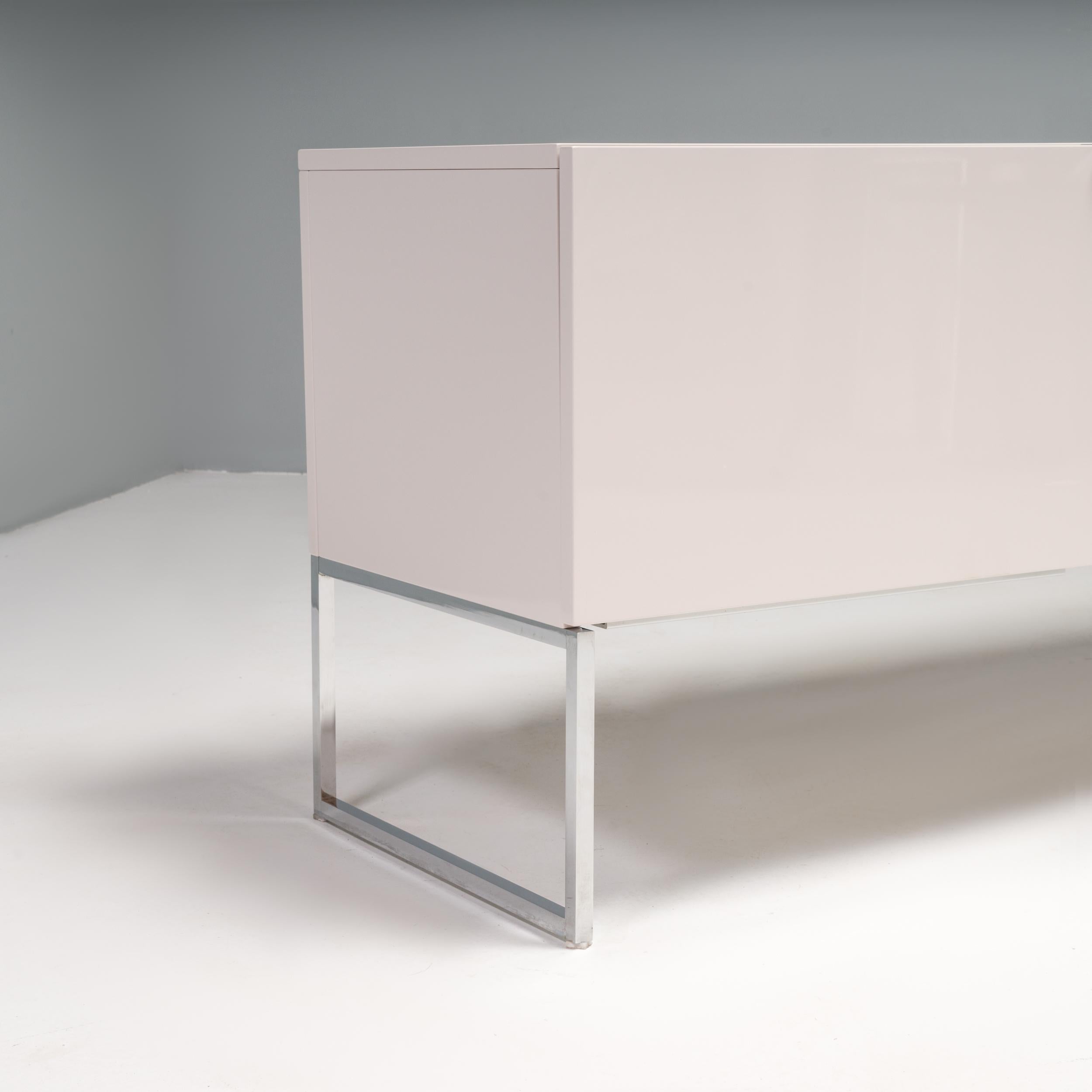 B&B Italia by Paolo Piva White Glossy Athos Wide Sideboard 4