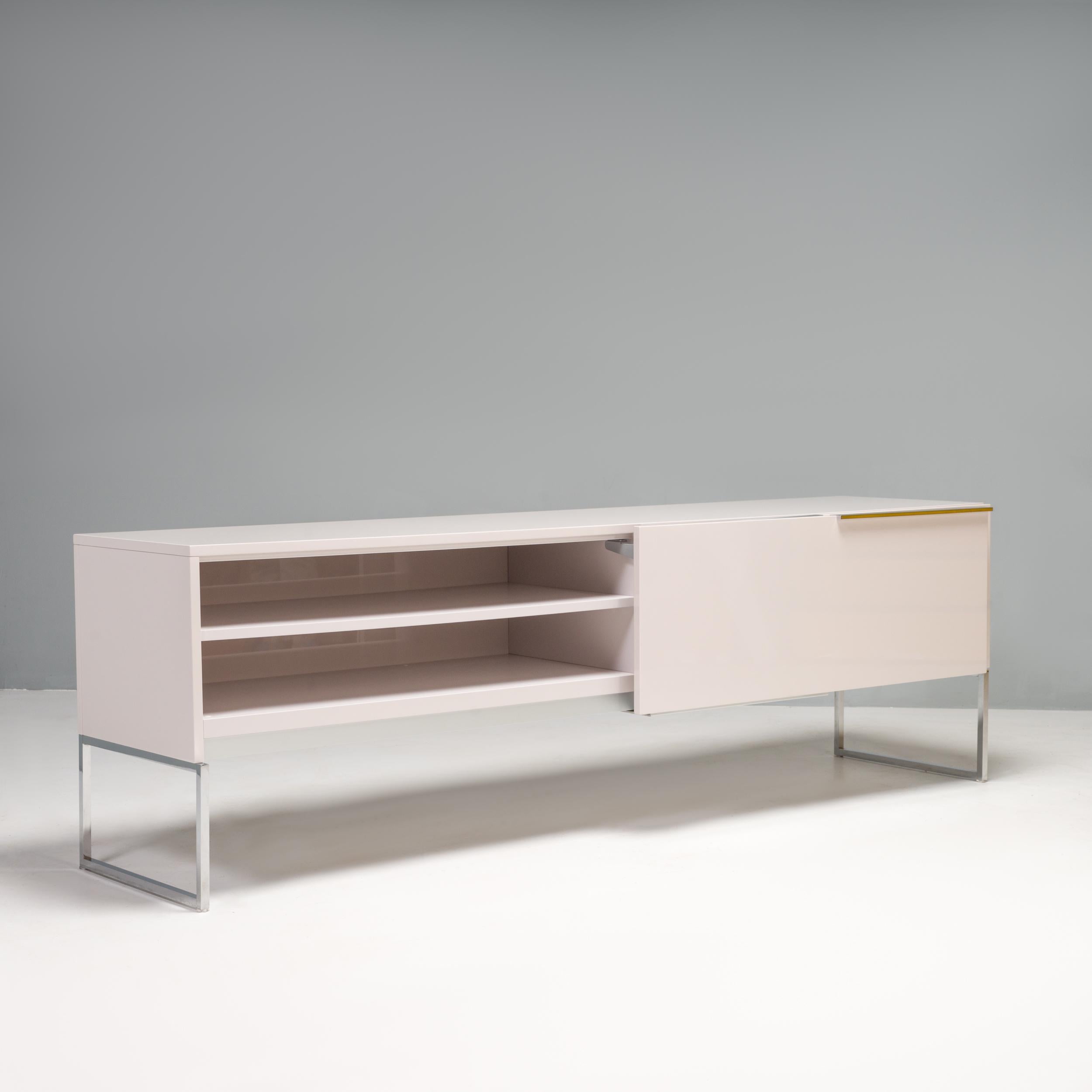 Contemporary B&B Italia by Paolo Piva White Glossy Athos Wide Sideboard