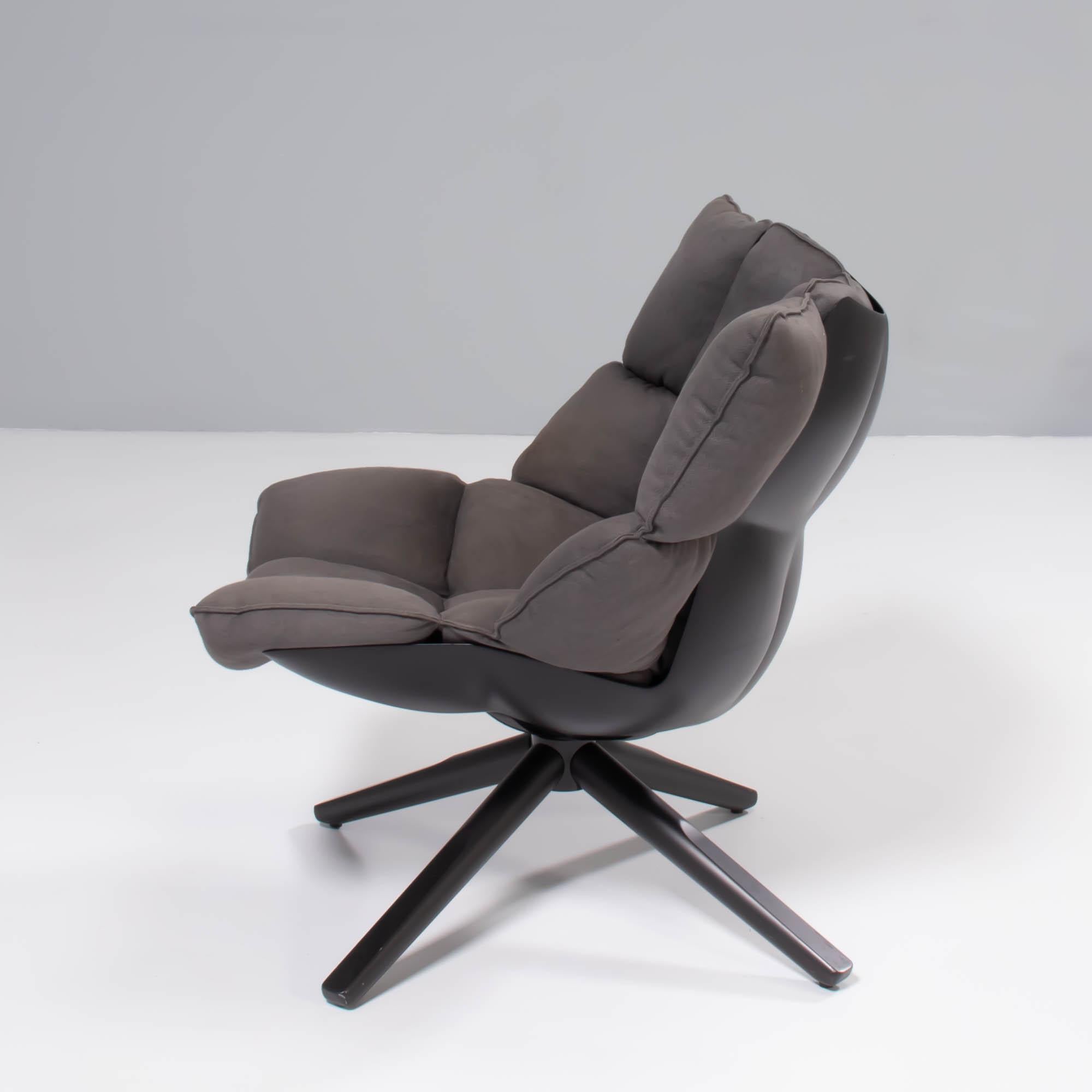 Italian B&B Italia Husk Grey Chair by Patricia Urquiola