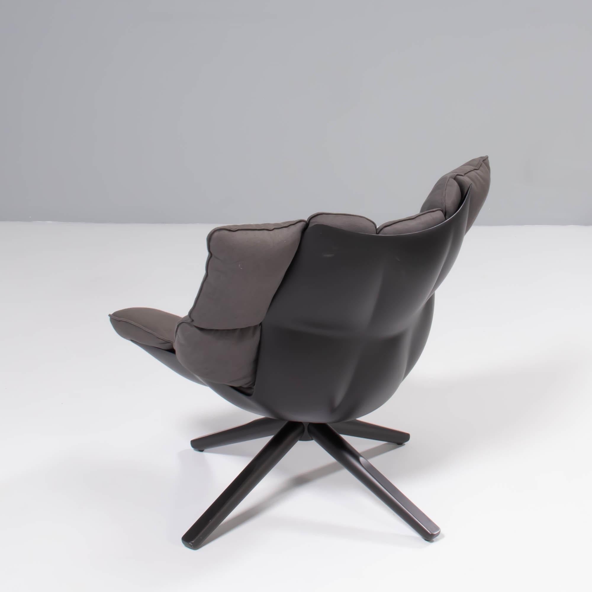 B&B Italia Husk Grey Chair by Patricia Urquiola  In Good Condition In London, GB