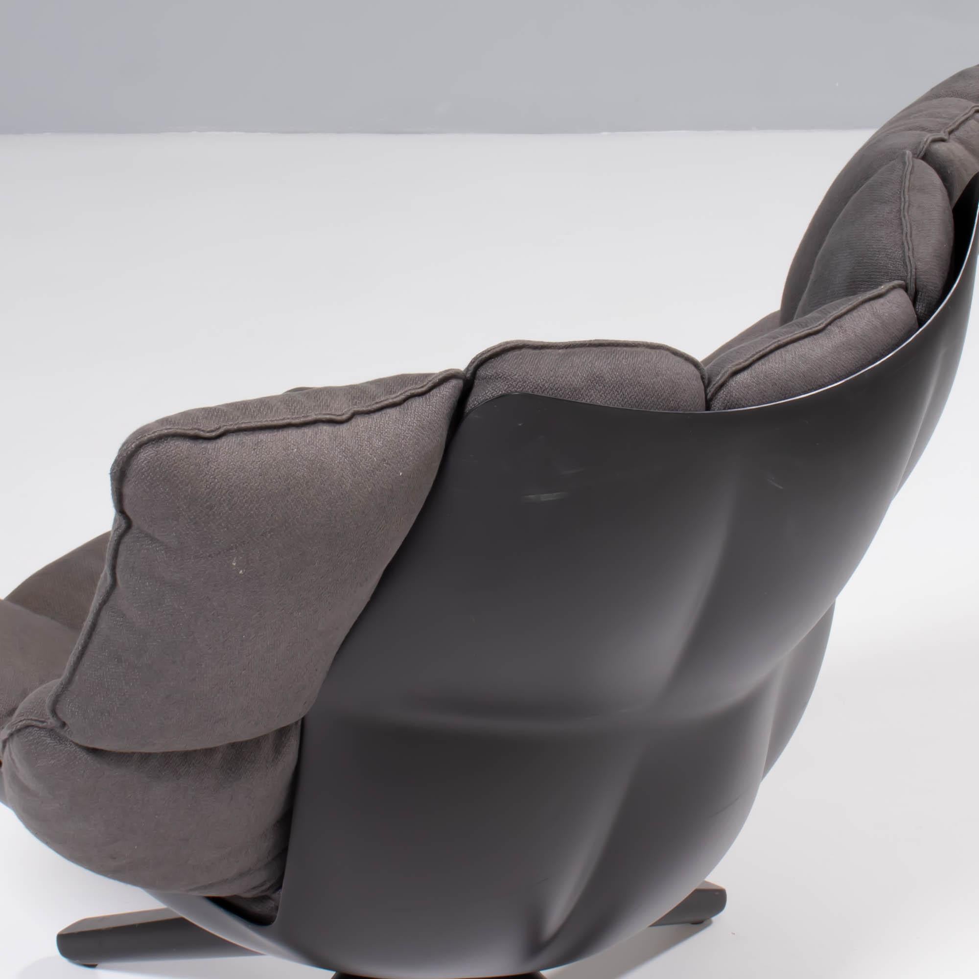 Contemporary B&B Italia Husk Grey Chair by Patricia Urquiola 